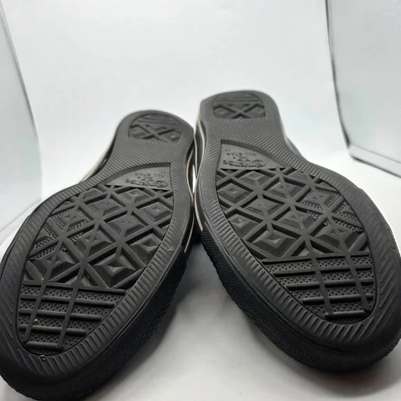 Converse All Star Leather Hi Top Mens Size 11 Black Casual Sneakers Athletic - Picture 12 of 15